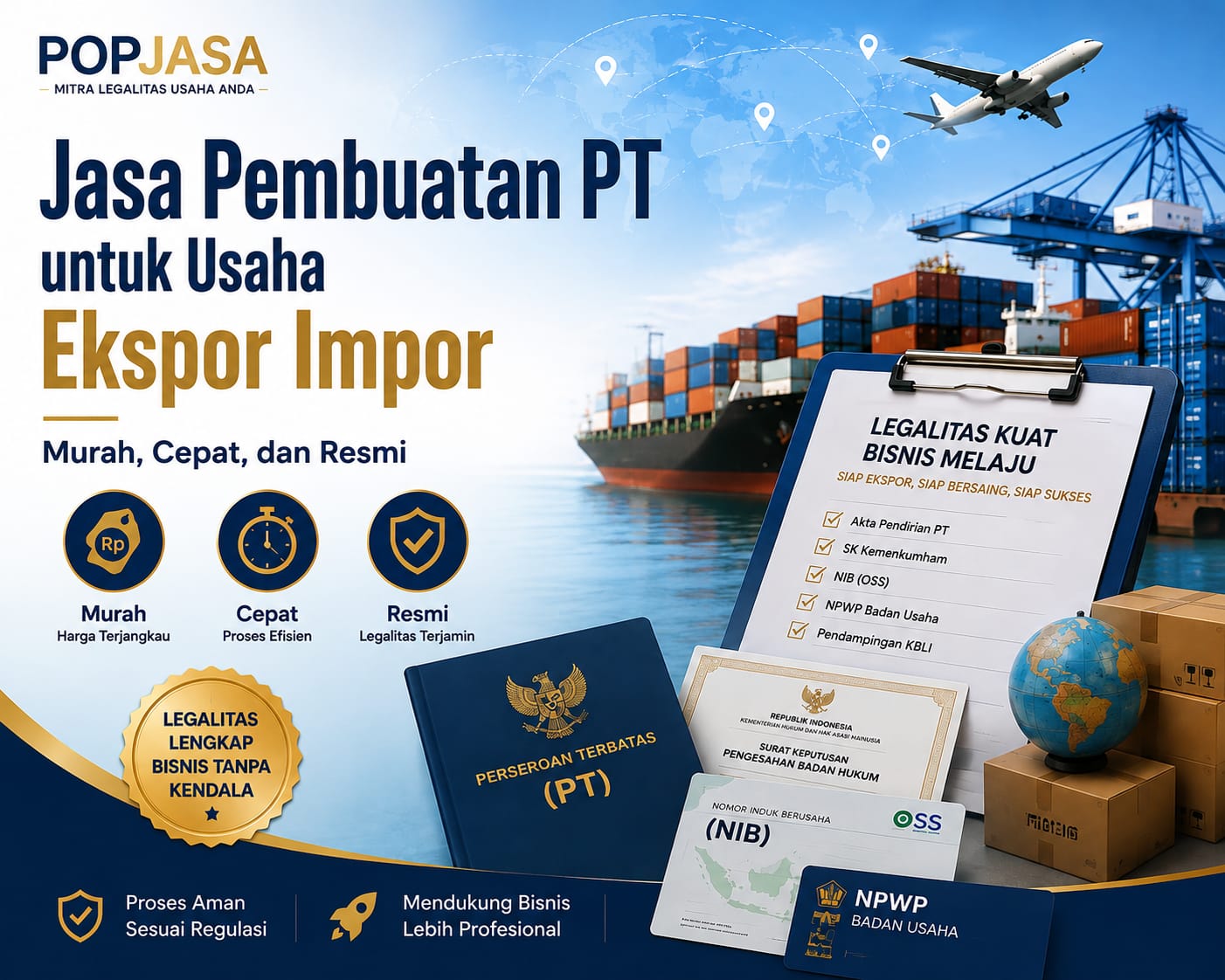 Jasa Pembuatan PT untuk Usaha Ekspor Impor: Murah, Cepat, dan Resmi