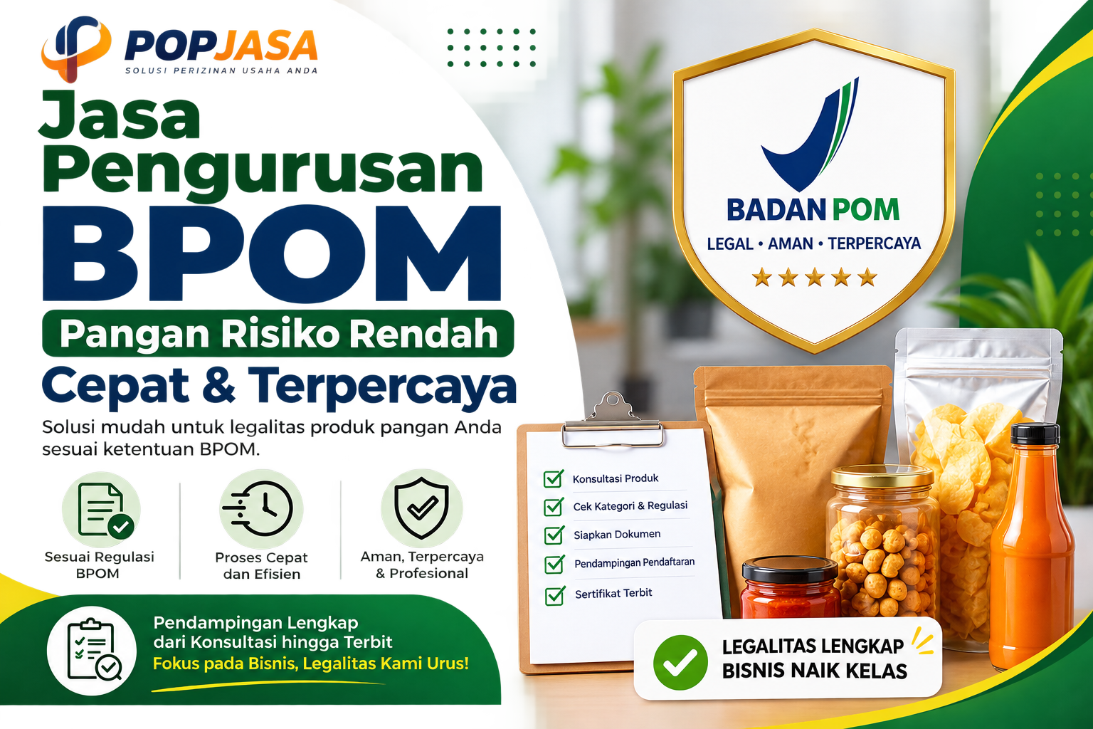 Jasa Pengurusan BPOM Pangan Risiko Rendah Cepat & Terpercaya